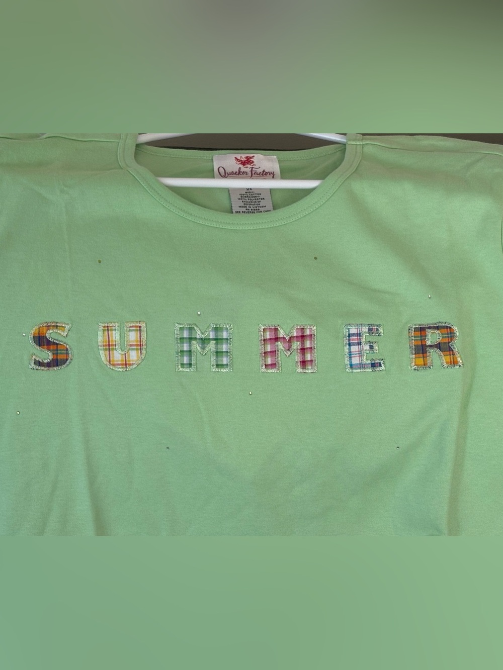 NWT Whimsical Patchwork Summer Quacker Factory Tee - 2X